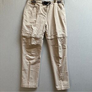 Sportif USA Convertible Hiking Pants Shorts Khaki Organic Cotton Size 6 Gorpcore